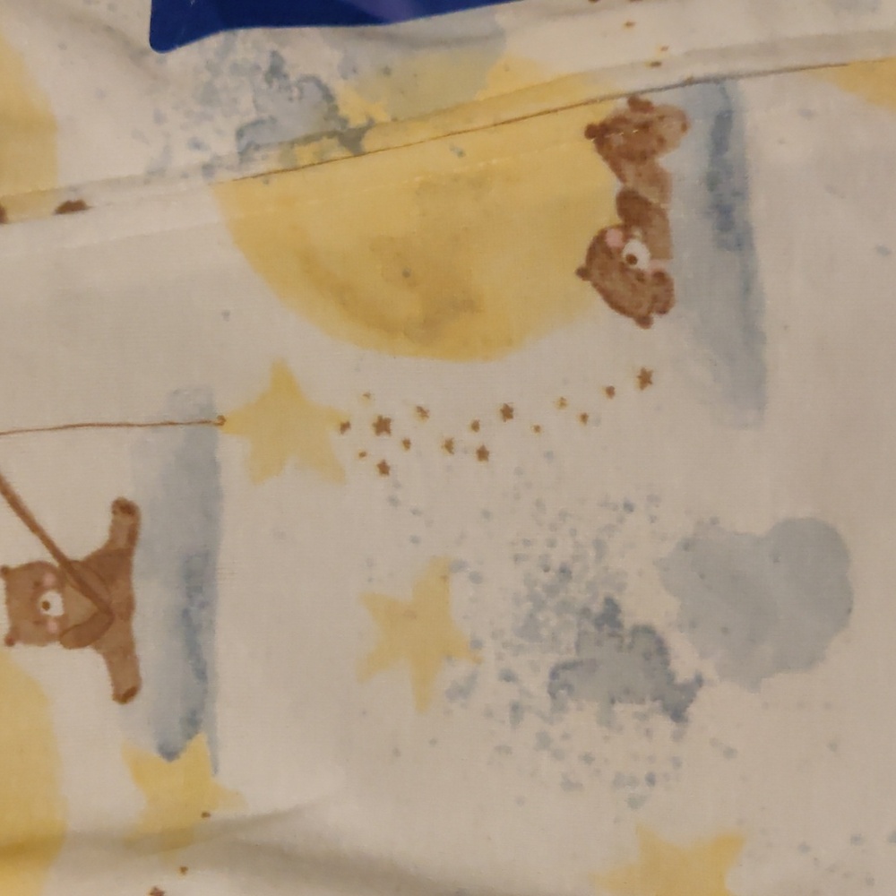 New!Burt's Bees Baby 3 piece Pajamas Set Blue and Cream Footless Organic Cotton - Picture 4 of 10